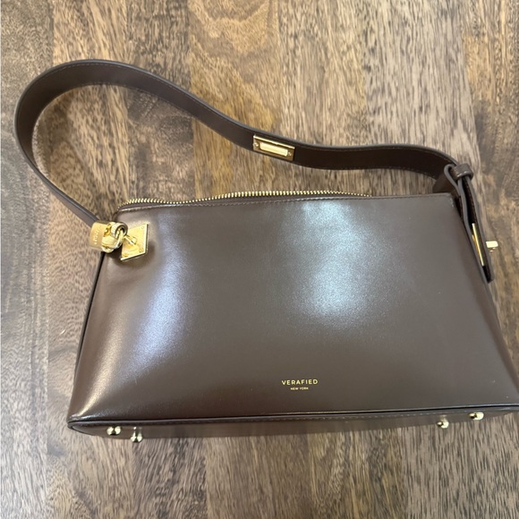 Vereja Brown Leather Handbag - Picture 3 of 5